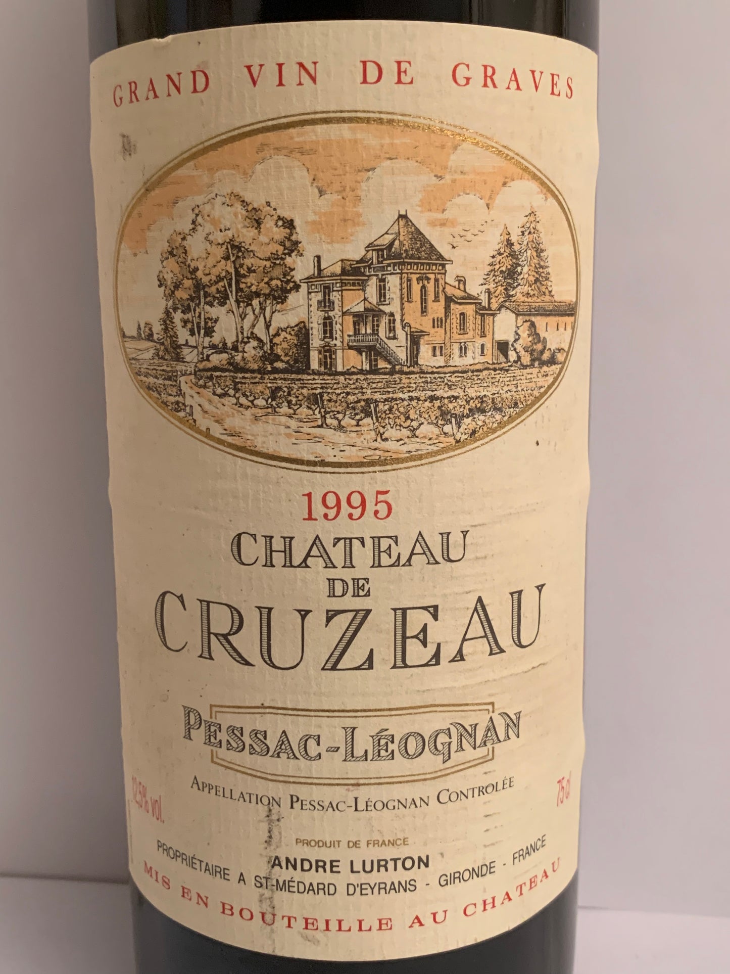 Château de Cruzeau, Pessac-Leognan, 1995