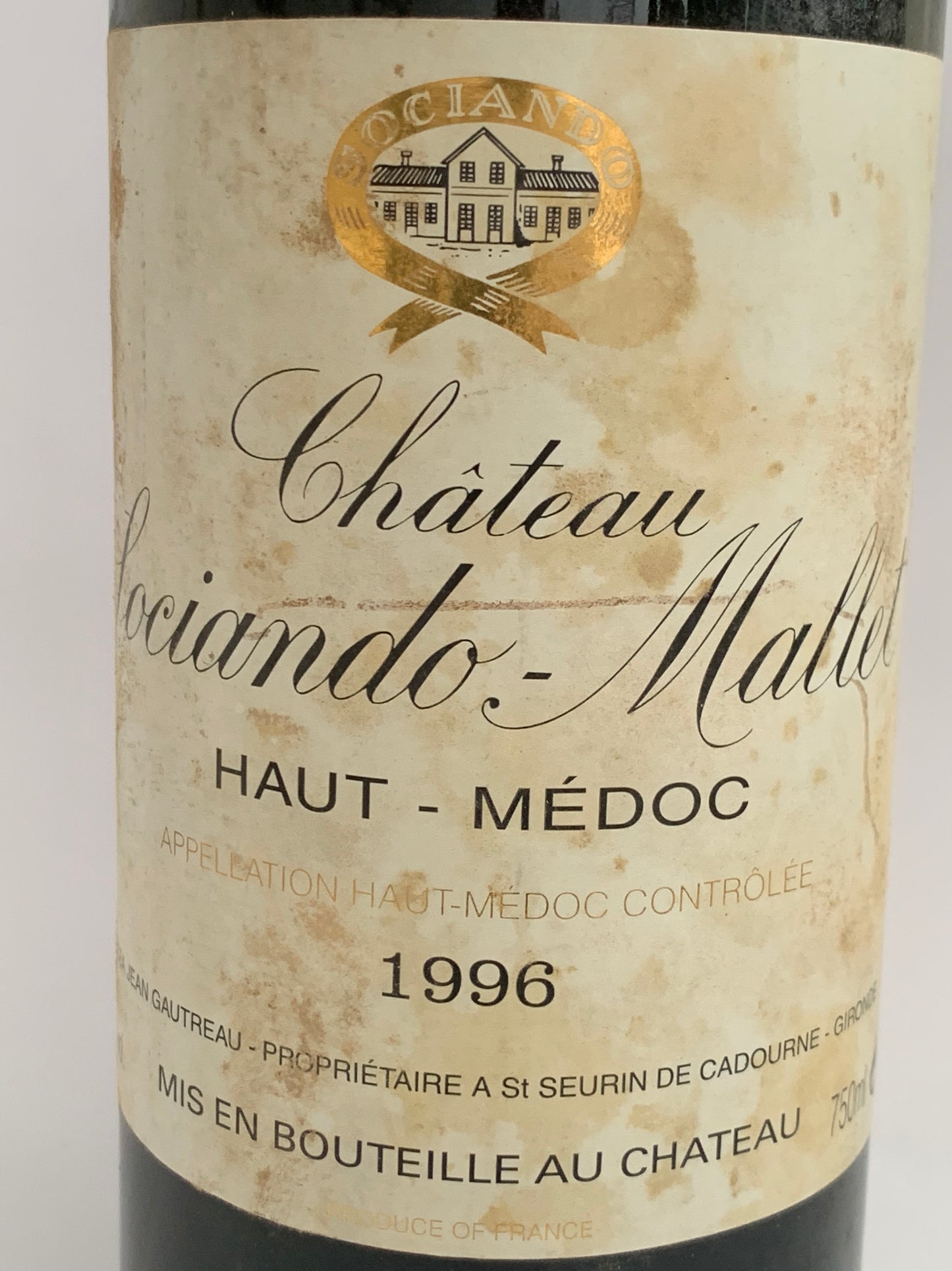 Château Sociando – Mallet, Haut-Médoc, 1996 ref. 1