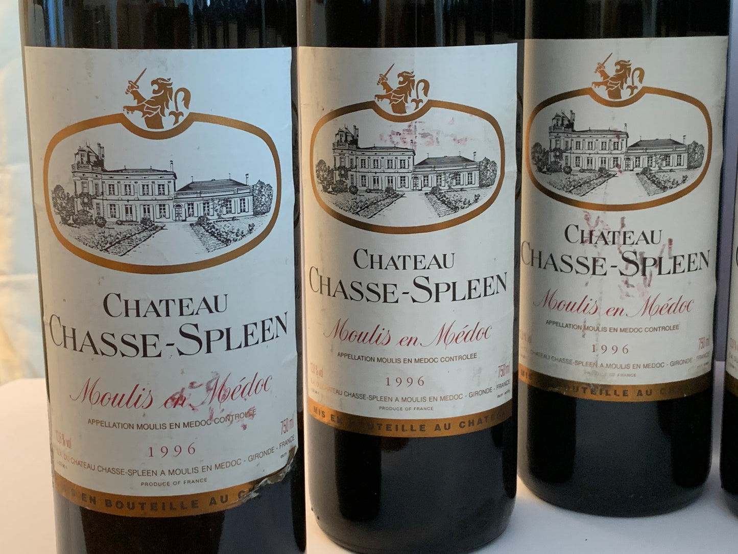 Lot 6x Château Chasse-Spleen, Moulis en Médoc, 1996