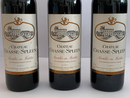 Lot 3x Château Chasse-Spleen, Moulis en Médoc, 1995