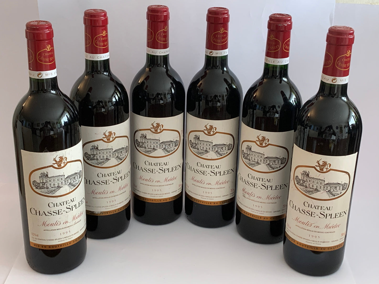 Lot 6x Château Chasse-Spleen, Moulis en Médoc, 1995