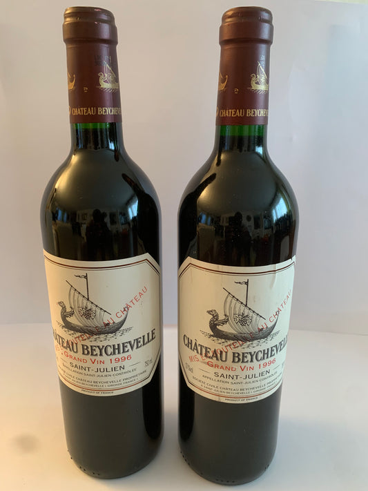 Lot 2x Saint-Julien, Château Beychevelle, 1996 ref. 2