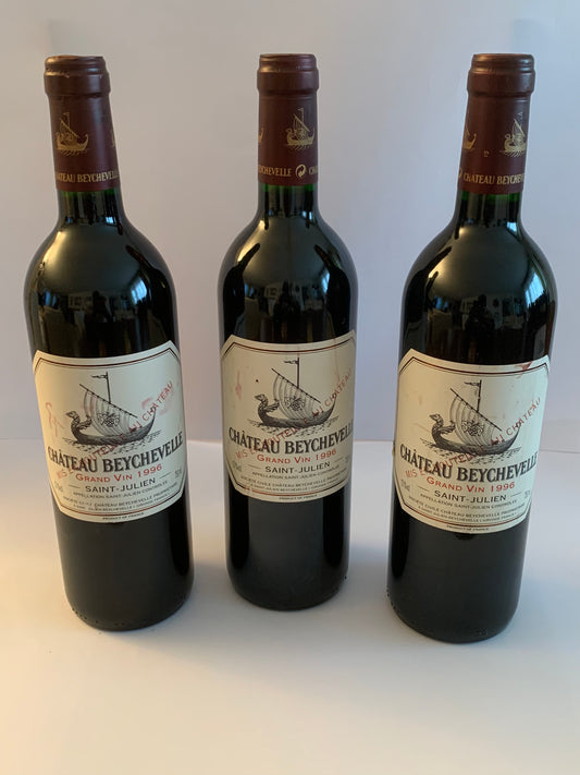 Lot 3x Saint-Julien, Château Beychevelle, 1996 ref. 5