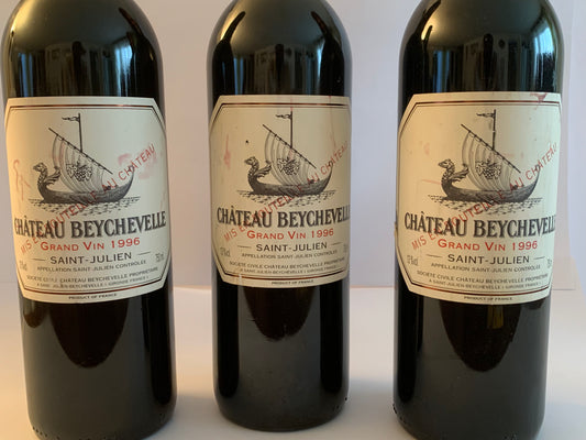 Lot 3x Saint-Julien, Château Beychevelle, 1996 ref. 5