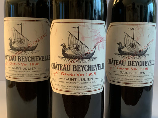 Lot 3x Saint-Julien, Château Beychevelle, 1996 ref. 7