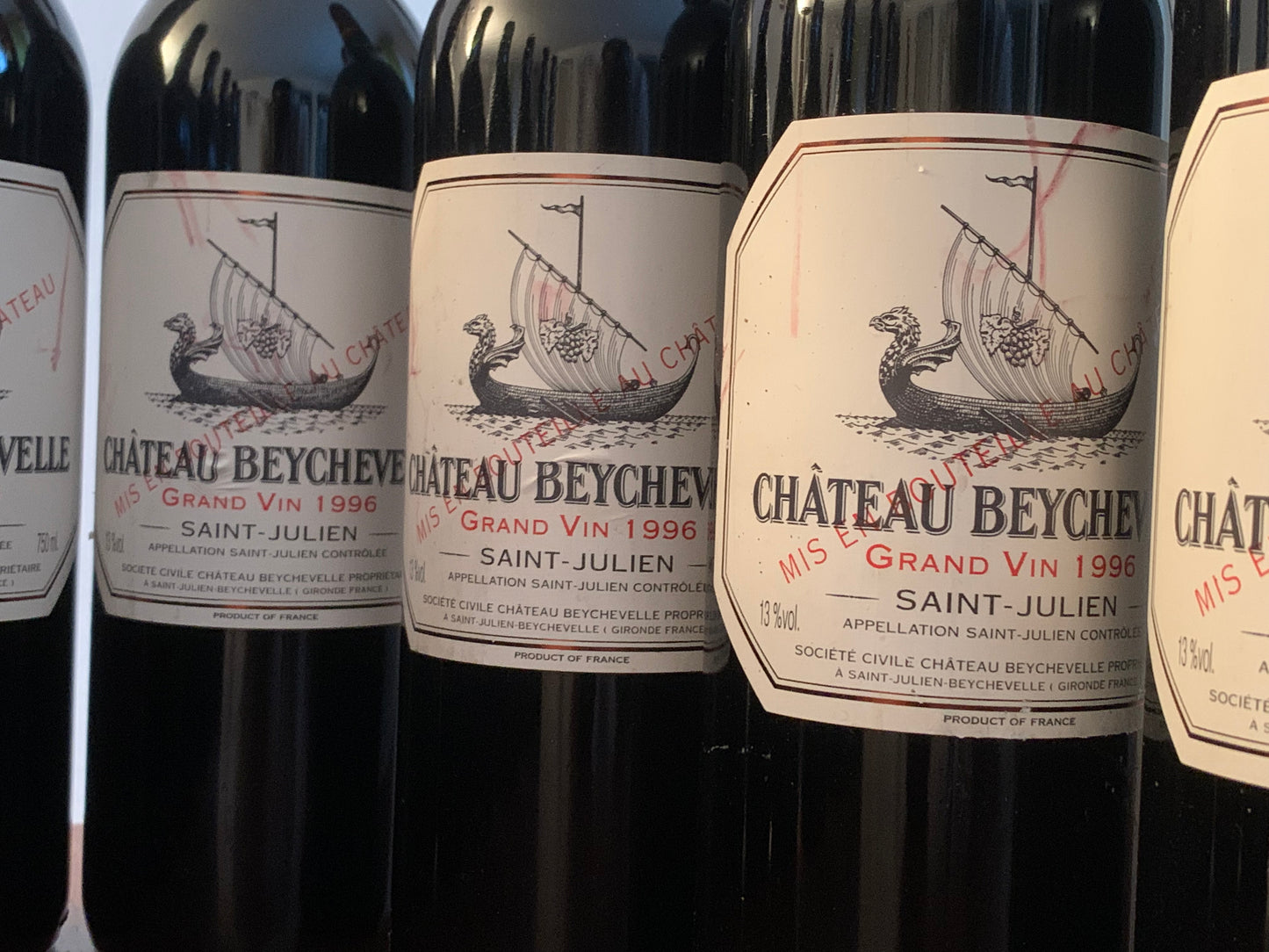 Lot 12x Saint-Julien, Château Beychevelle, 1996 ref. 9