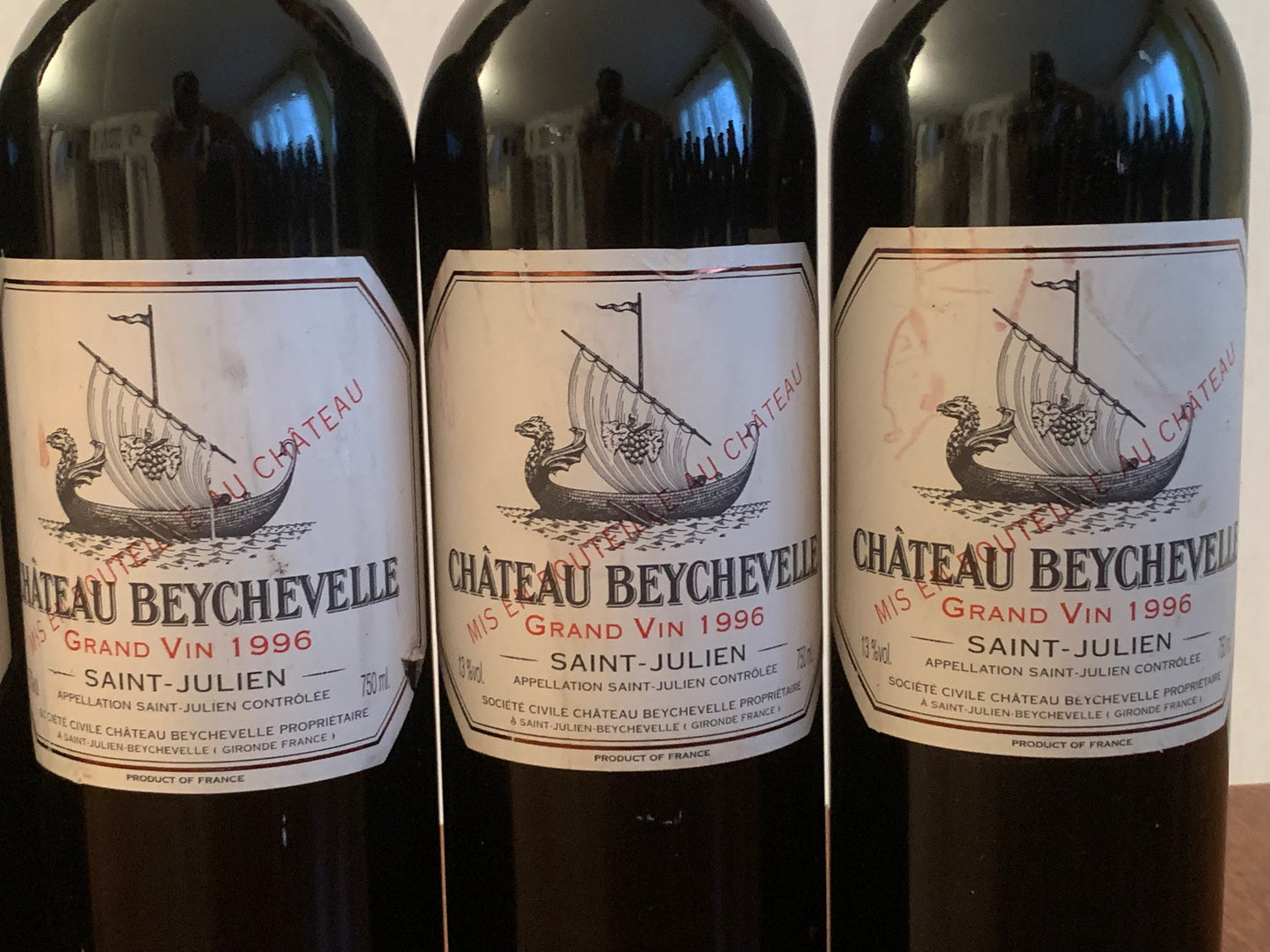 Lot 6x Saint-Julien, Château Beychevelle, 1996 ref. 10