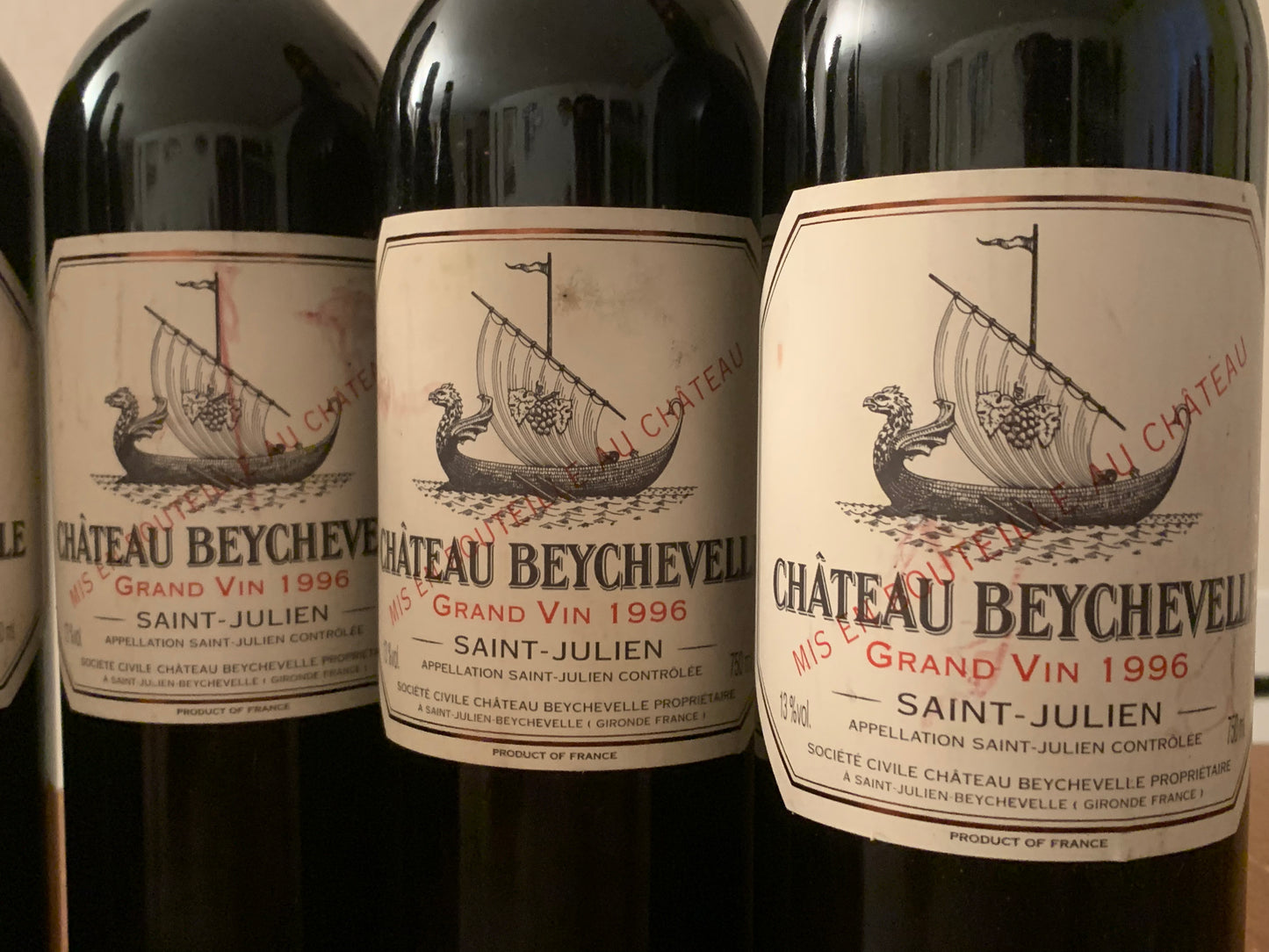 Lot 6x Saint-Julien, Château Beychevelle, 1996 ref. 14