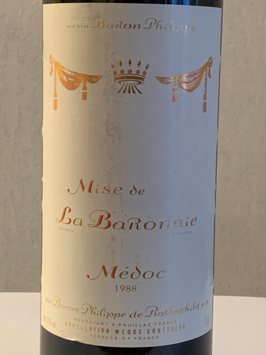 Mise de La Baronnie, Baron Philippe de Rothschild, 1988