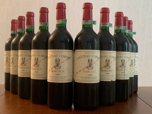 Lot 10x Château Cordet, Margaux, 1996