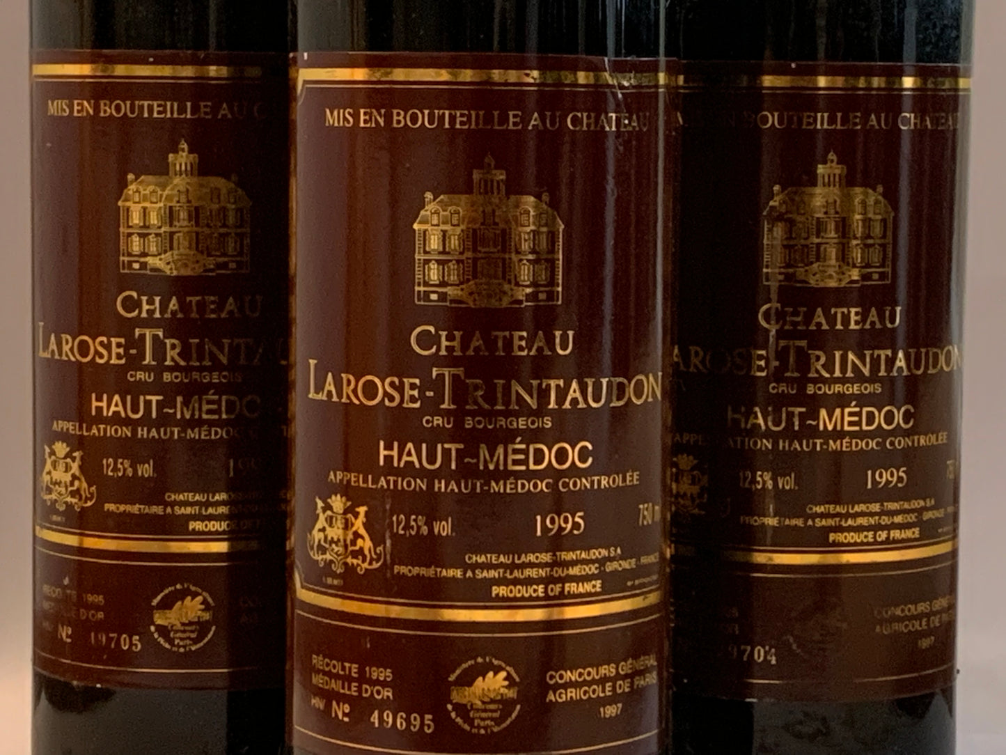 Lot 3x Château LaRose Trintaudon, Haut-Médoc, 1995