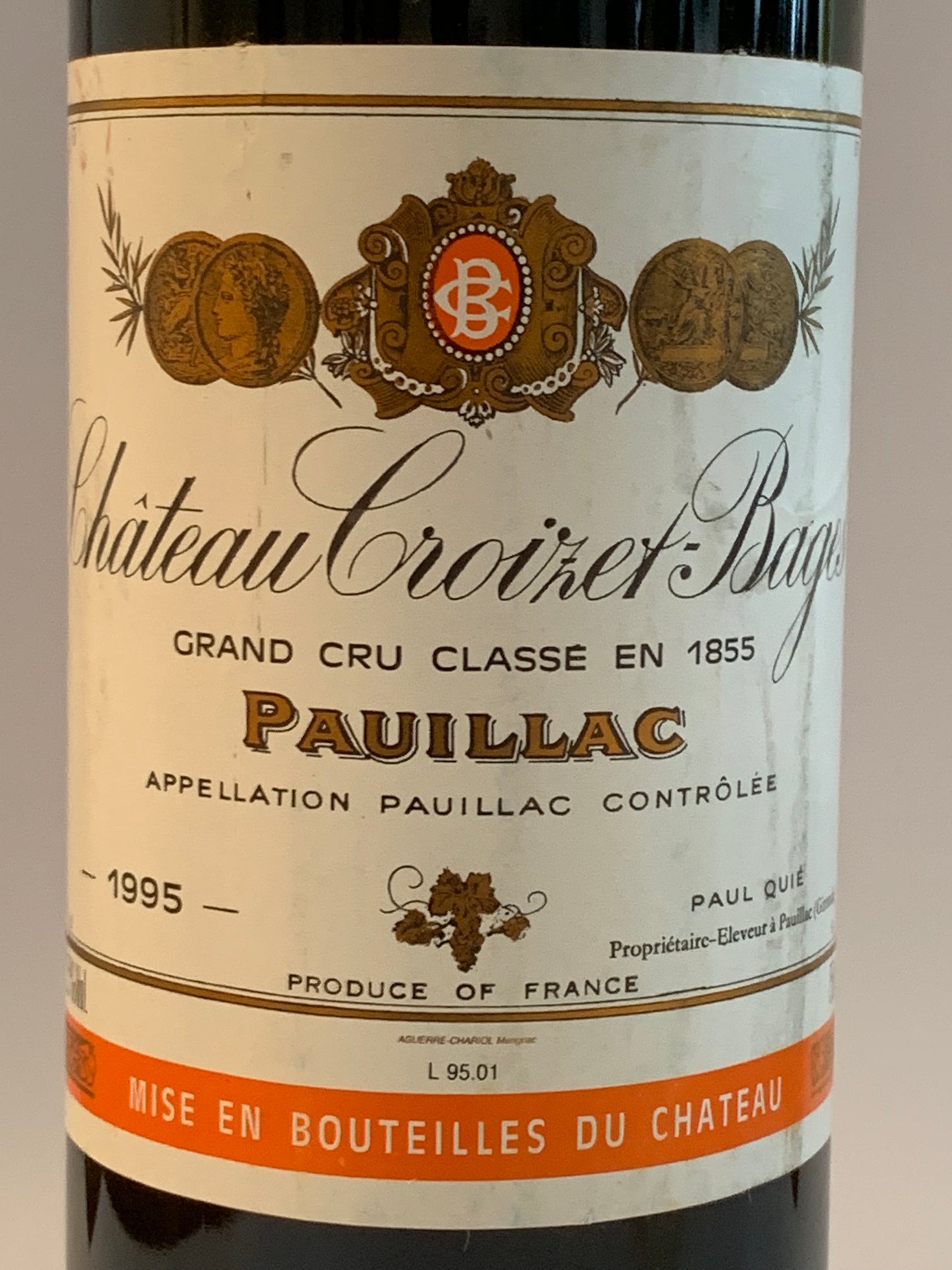 Château Croizet Bages, Pauillac, 1995