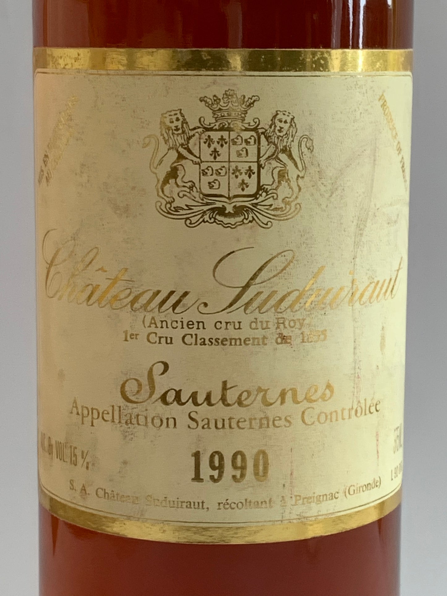 Château Suduiraut, Sauternes, 1990