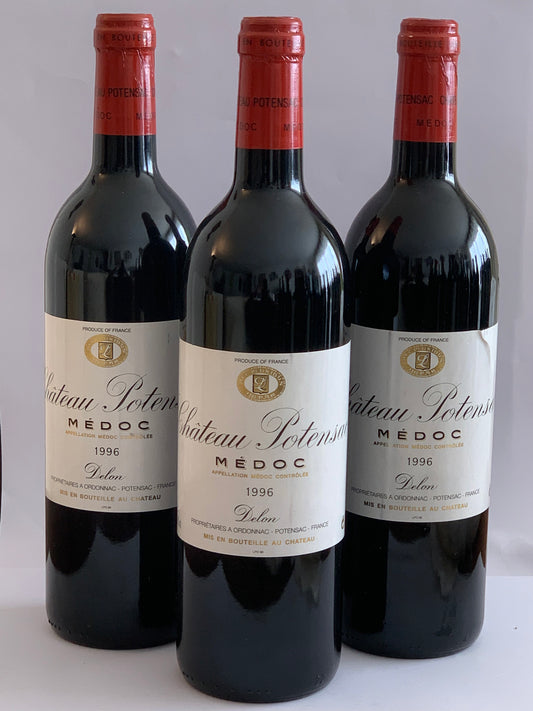 Lot 3x Château Potensac, Delon, 1996