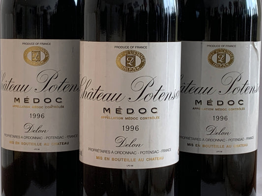 Lot 3x Château Potensac, Delon, 1996