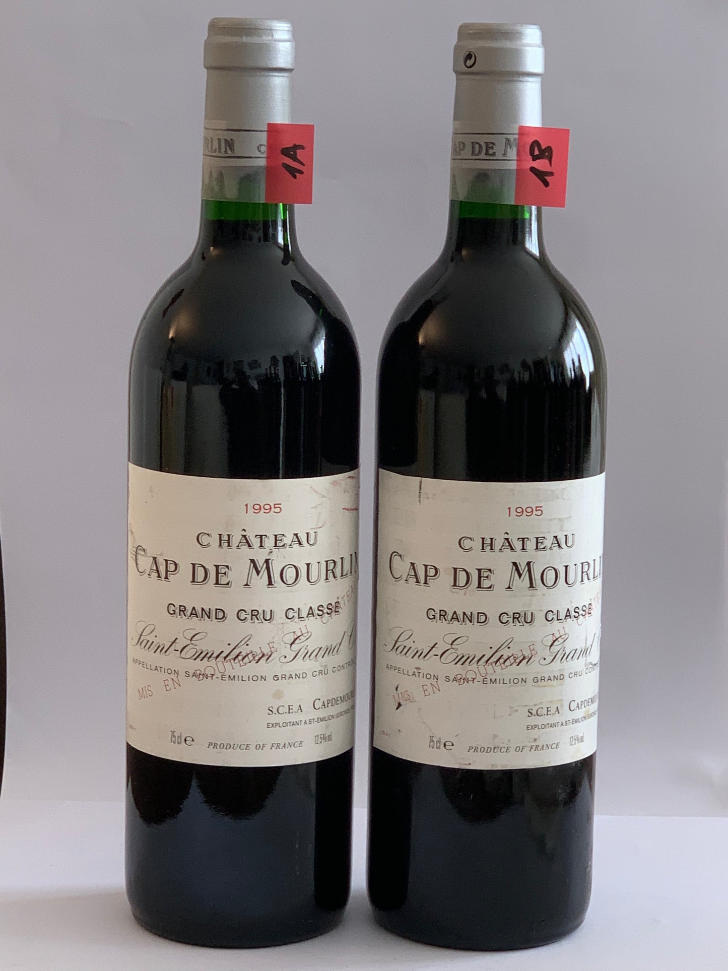 Lot 2x Château Cap de Mourlin, Saint-Emilion, 1995