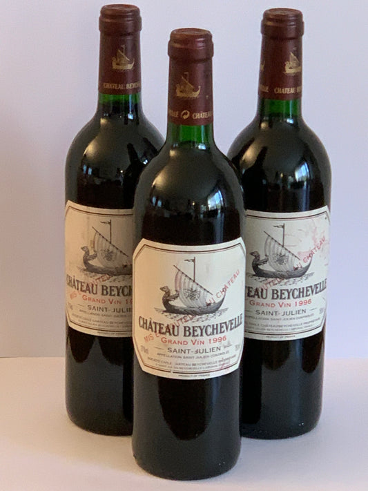 Lot 3x Saint-Julien, Château Beychevelle, 1996