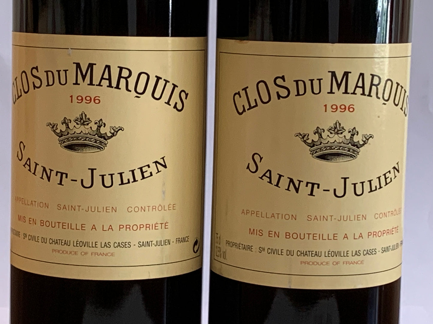 Lot 2x Clos du Marquis, Saint-Julien, 1996