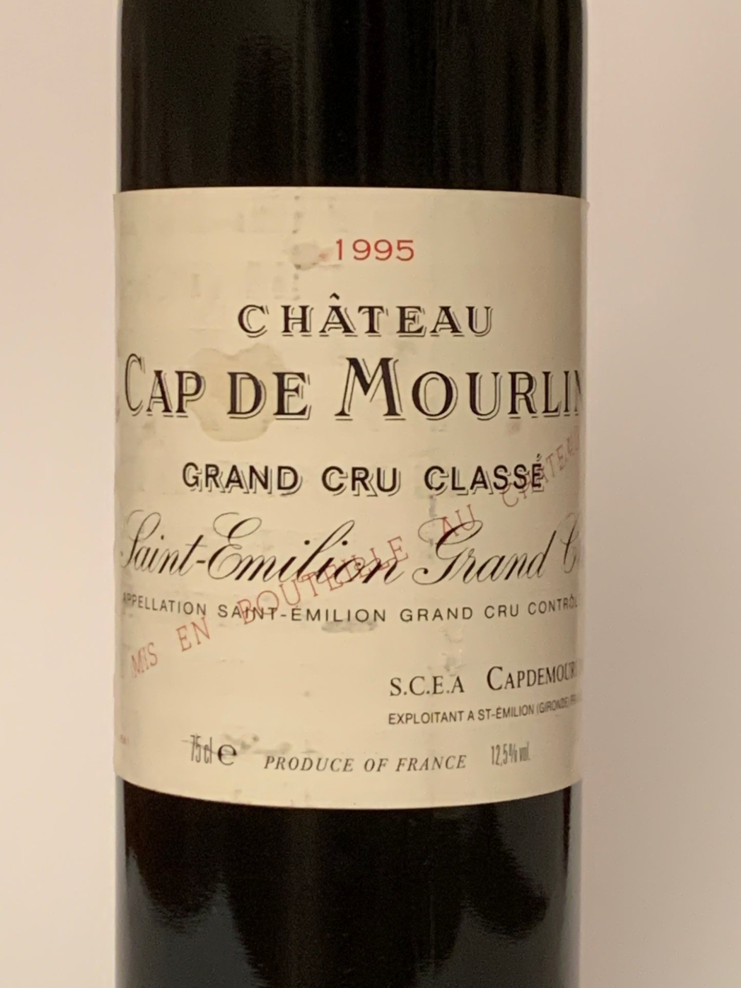 Château Cap de Mourlin, Saint-Emilion, 1995