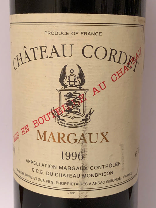 Château Cordet, Margaux, 1996, ref. 2